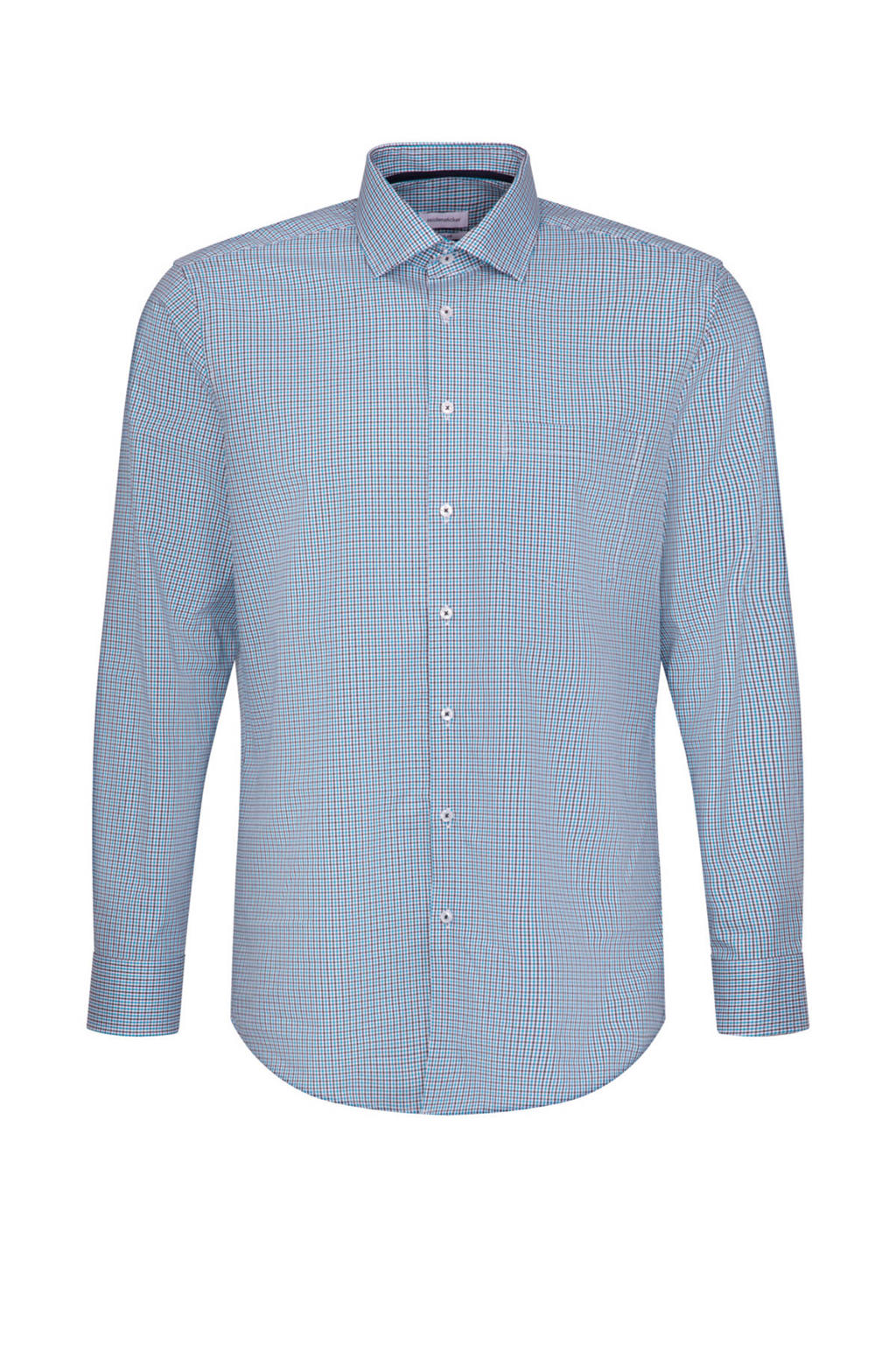 Gant Regular fit overhemd in linnenblend met logoborduring • Blauw • de