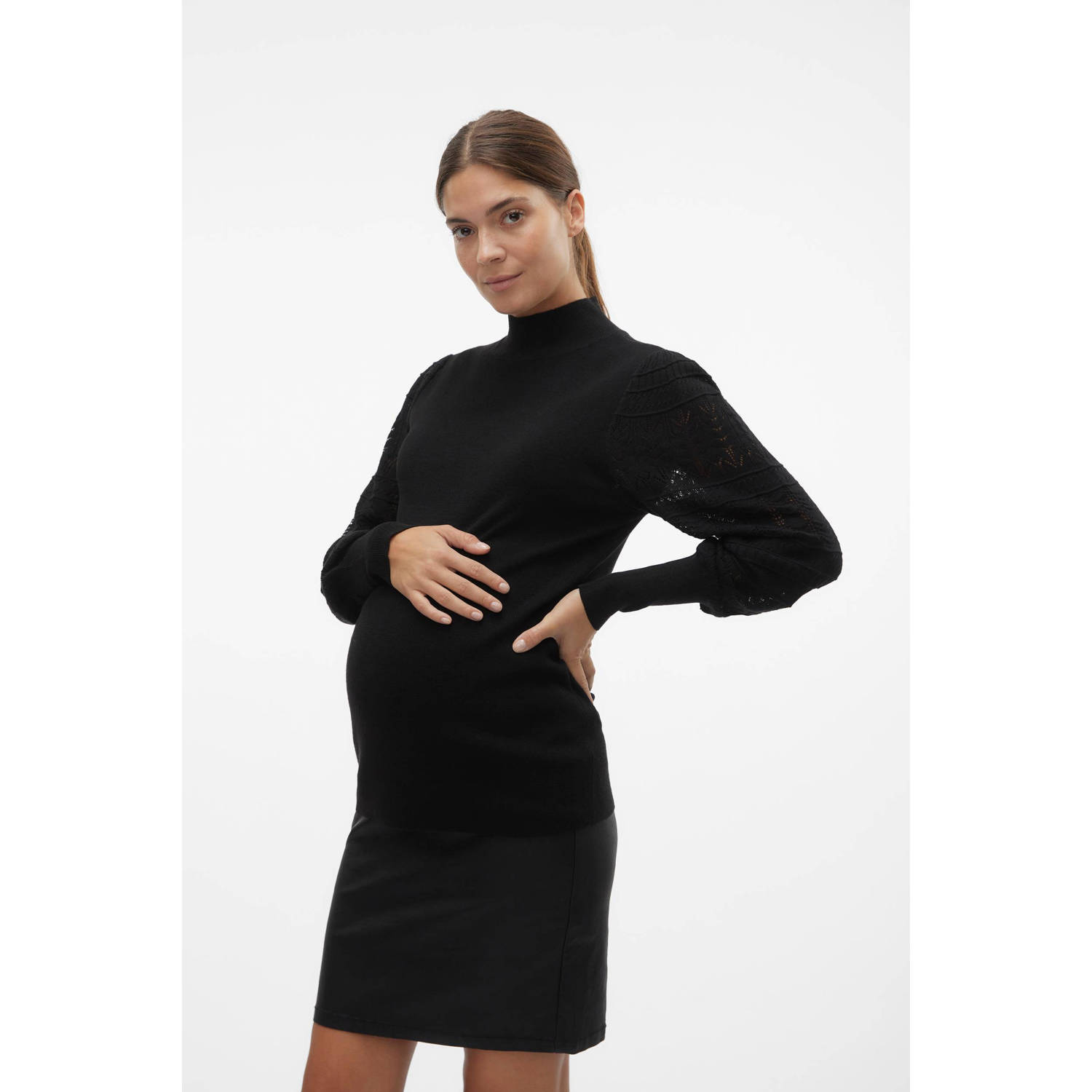 VERO MODA MATERNITY zwangerschapstop VMMFELIPA van gerecycled polyester zwart