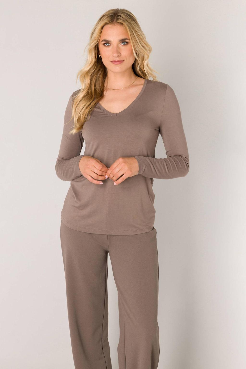 Base Level basic longsleeve Yare taupe