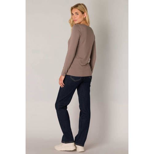 Base Level basic longsleeve Yare taupe afbeelding