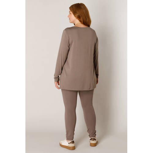Base Level Curvy top Alize taupe afbeelding