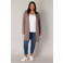 Base Level Curvy fijngebreid vest Ayla long taupe