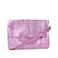 Manfield metallic leren crossbody tas roze