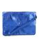 Manfield metallic leren crossbody tas blauw