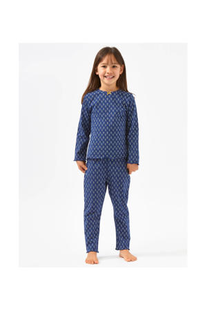 pyjama met all over print donkerblauw