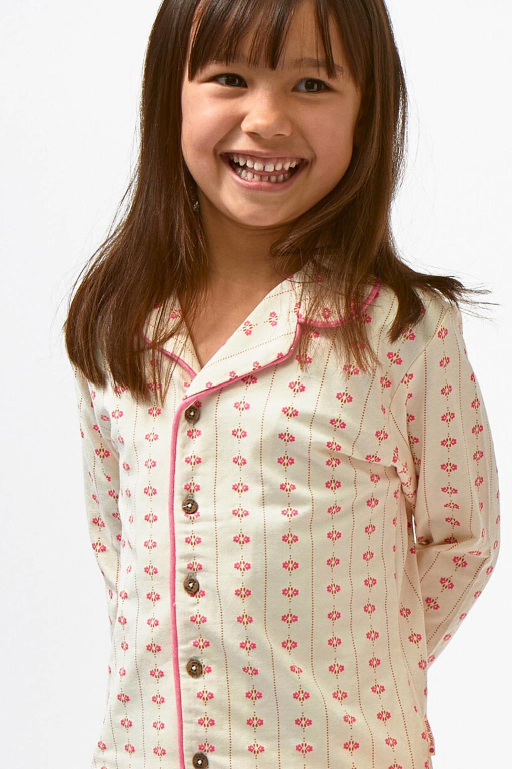 Little Label pyjama met all over print roze/beige