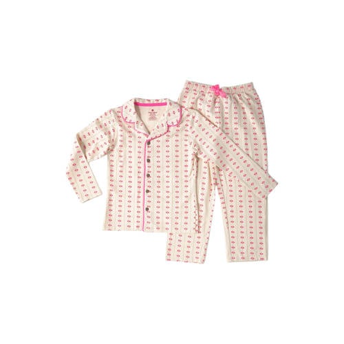 Little Label pyjama met all over print roze/beige afbeelding