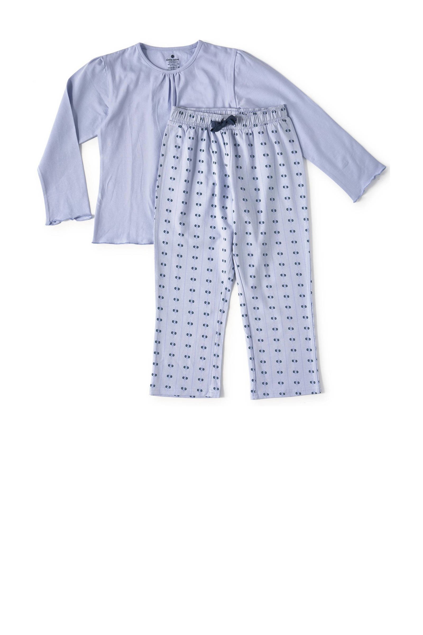 Little Label Pyjama Met All Over Print Lichtblauw | Wehkamp