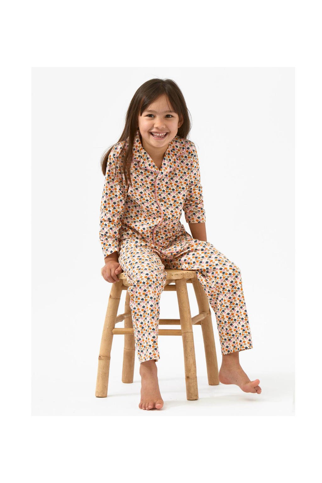 Little Label pyjama met katoen roze/multicolor | wehkamp