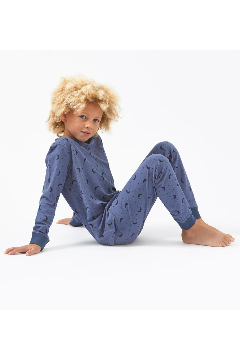 Little Label pyjama met all over print blauw/donkerblauw | wehkamp