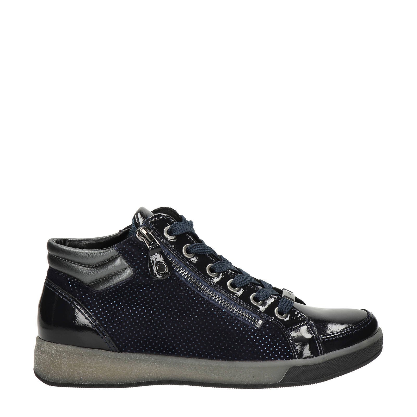 Ara Rome Hightop lakleren sneakers donkerblauw wehkamp