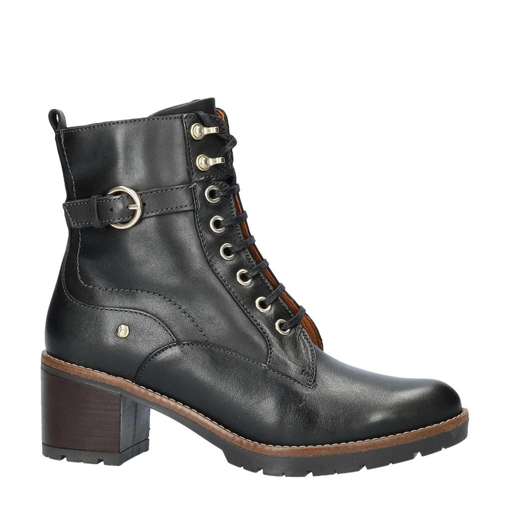 Pikolinos Llanes leren veterboots zwart | wehkamp