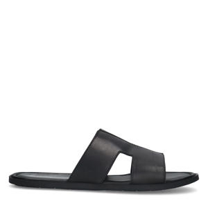 leren slippers donkerbruin