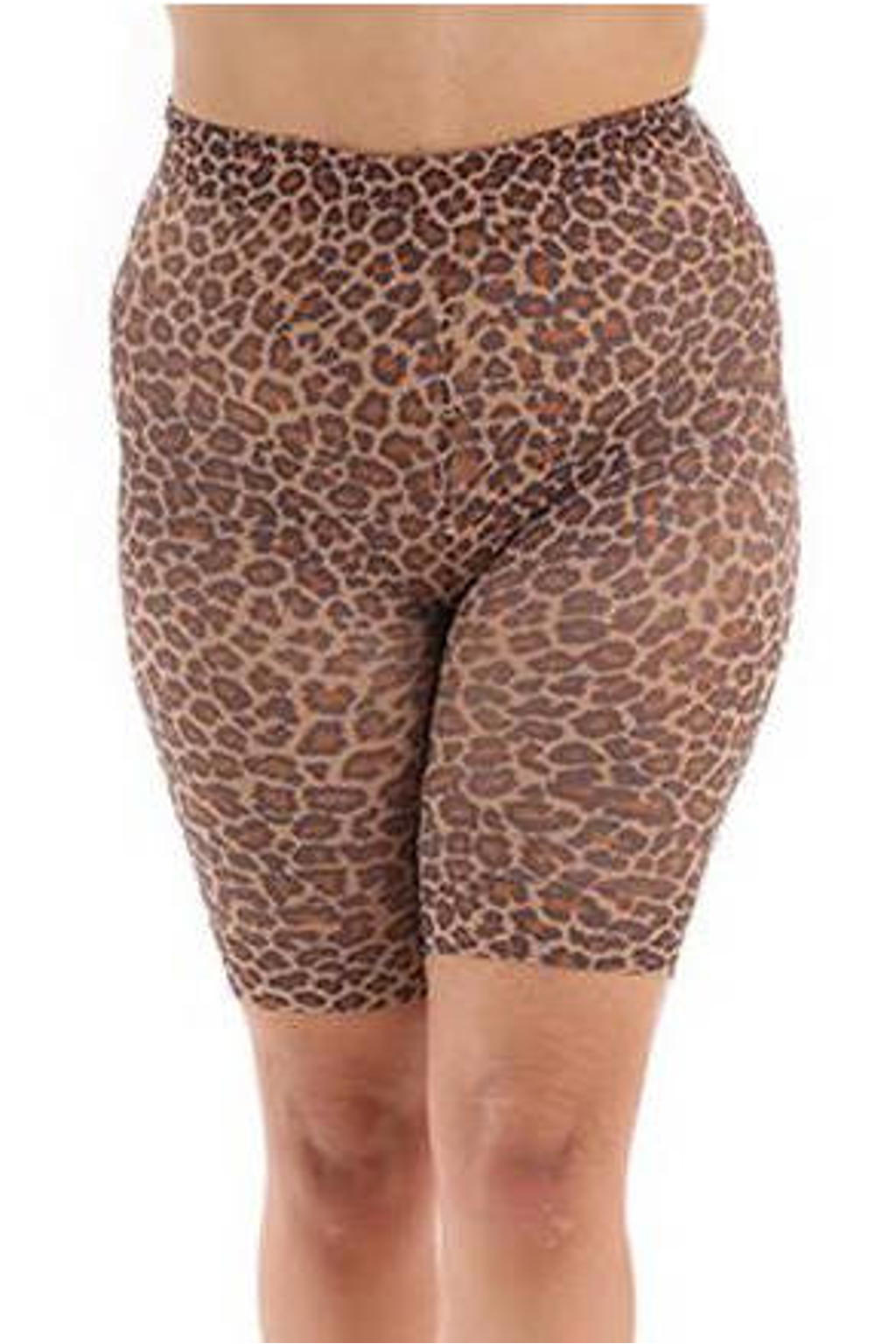 Bruin, rood en zwarte dames Pamela Mann Plus Size cycling short van nylon met dierenprint