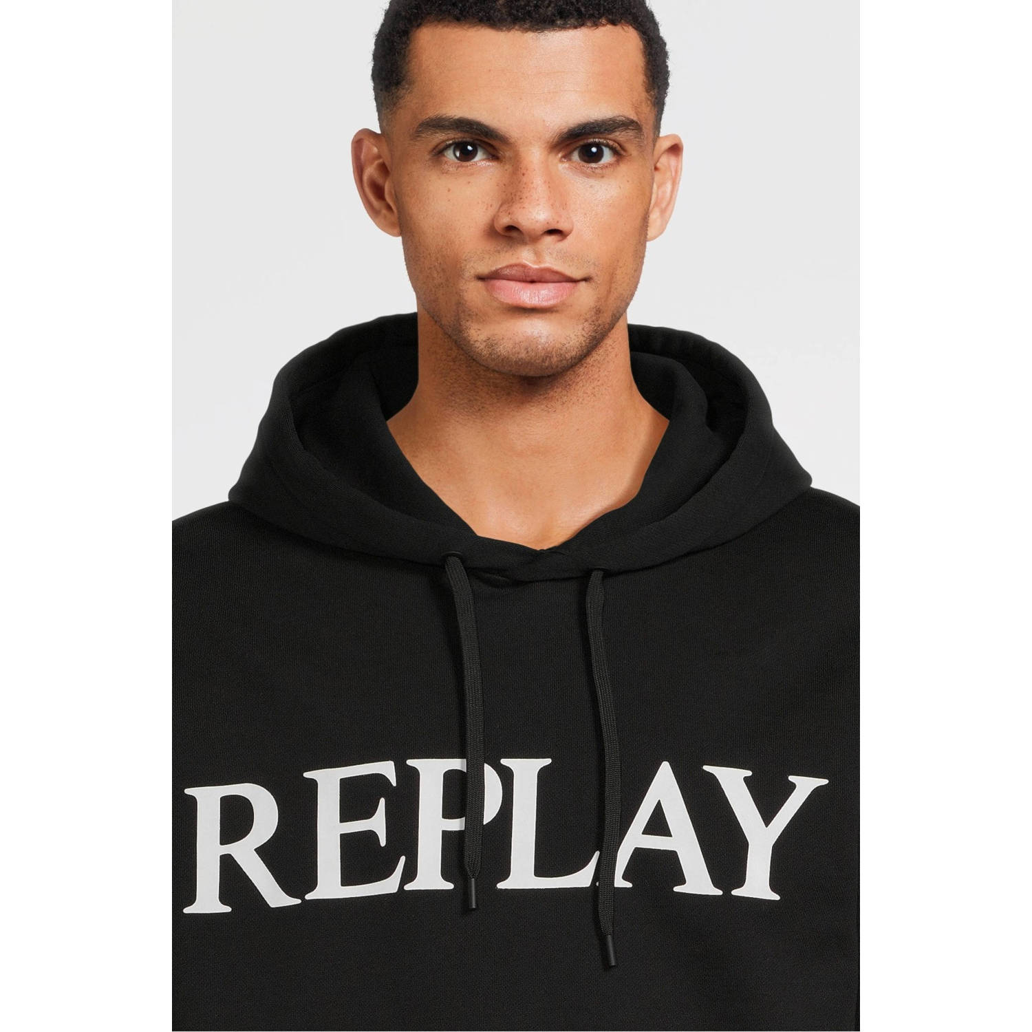 REPLAY hoodie met logo black