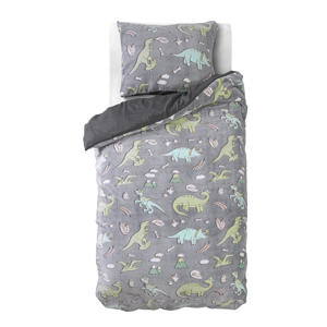 fleece dekbedovertrek dino 1 persoons (140x220 cm)