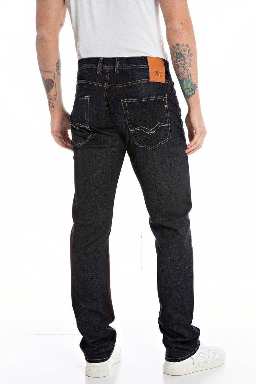 REPLAY straight fit jeans GROVER dark blue | wehkamp