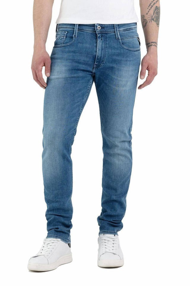 REPLAY slim fit jeans ANBASS medium blue | wehkamp