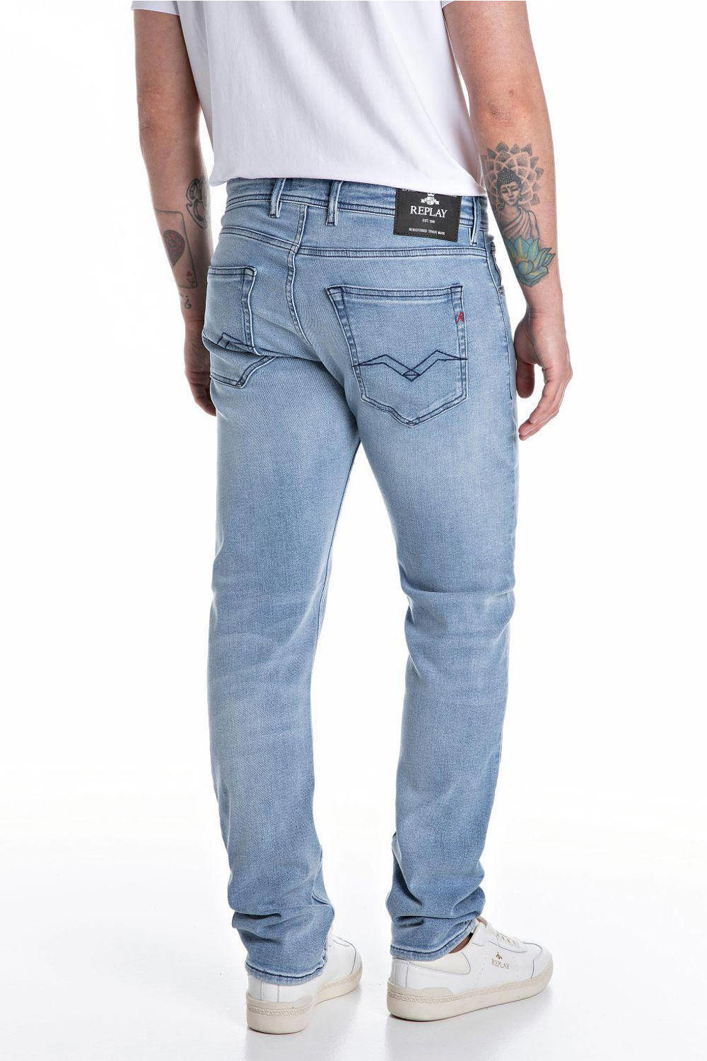 REPLAY Womens Grover Straight Jeans W33 L29 Navy Blue