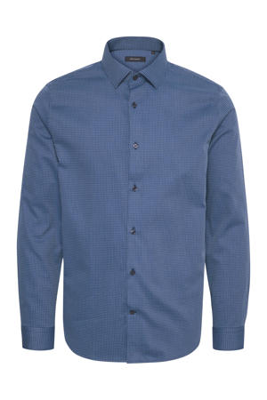 regular fit overhemd MAtrostol BN met all over print oxford blue