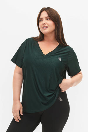 Plus Size sport T-shirt Anaomi donkergroen