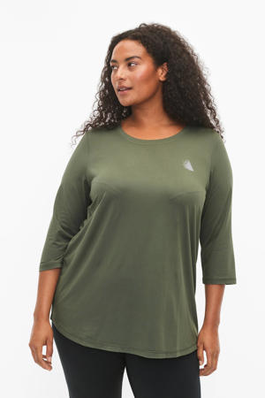 Plus Size sport T-shirt Abasic groen
