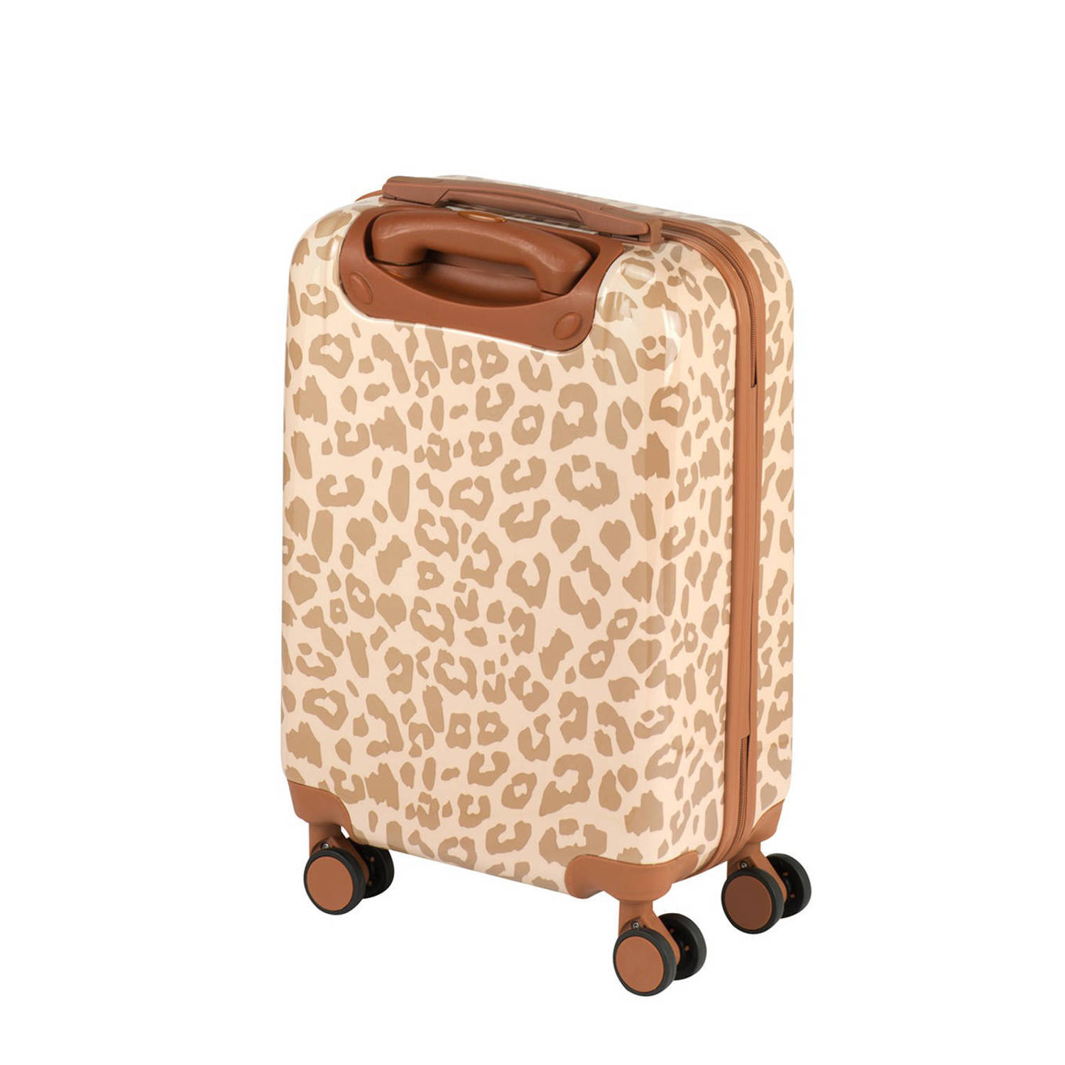 Princess Traveller trolley Animal Print 55 cm. lichtroze bruin