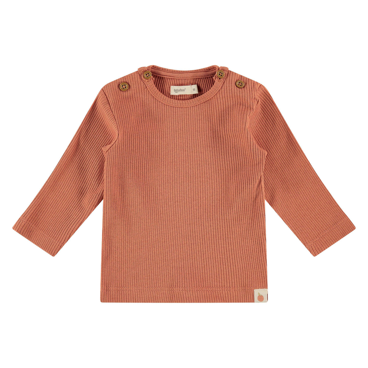 Babyface newborn baby longsleeve terra Oranje Katoen (duurzaam) Ronde hals 74