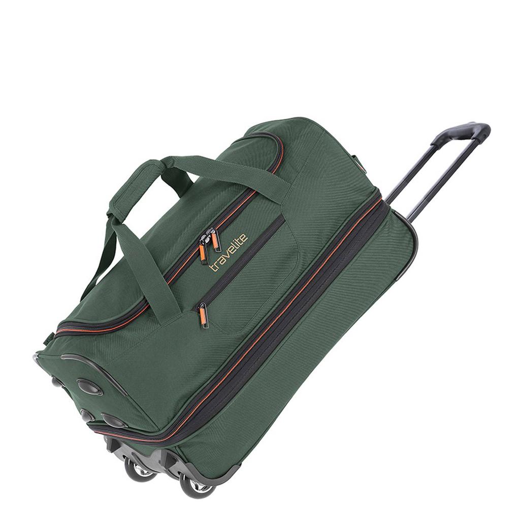 Travelite reistas Basics Wheeled Duffle 55 cm. Expandable groen