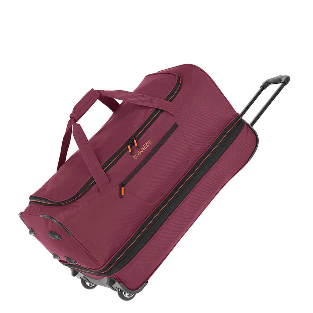 Travelite reistas Basics Wheeled Duffle 70 cm. Expandable donkerrood
