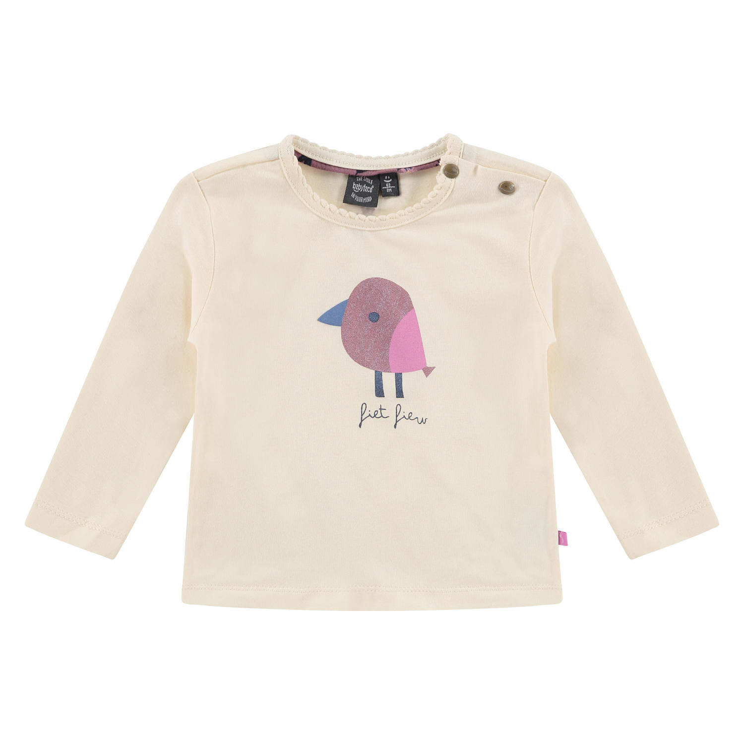 Babyface baby longsleeve met printopdruk ecru Meisjes Katoen Ronde hals 50