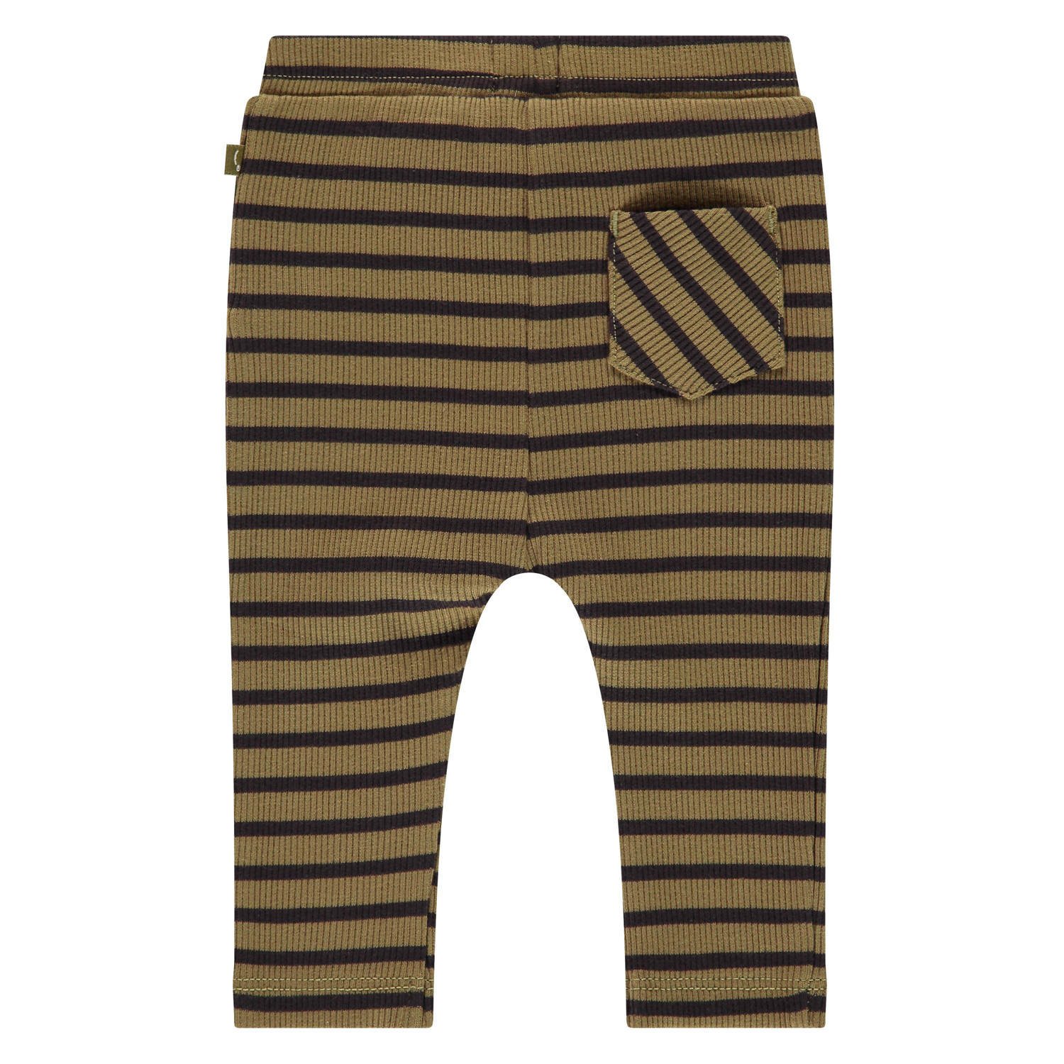 Babyface baby gestreepte regular fit broek groenkaart