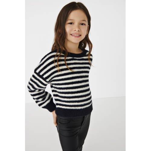 KIDS ONLY GIRL gestreepte trui KOGNEWPIUMO zwart/wit afbeelding