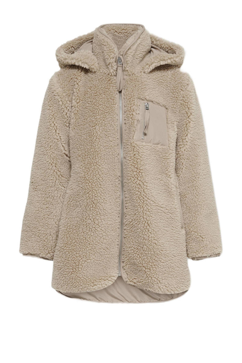 KIDS ONLY GIRL Teddy Winterjas KOGNEWSASCHA SHERPA HOOD JACKET CP OTW kids-only-girl-teddy-winterjas-kognewsascha-sherpa-hood-jacket-cp-otw