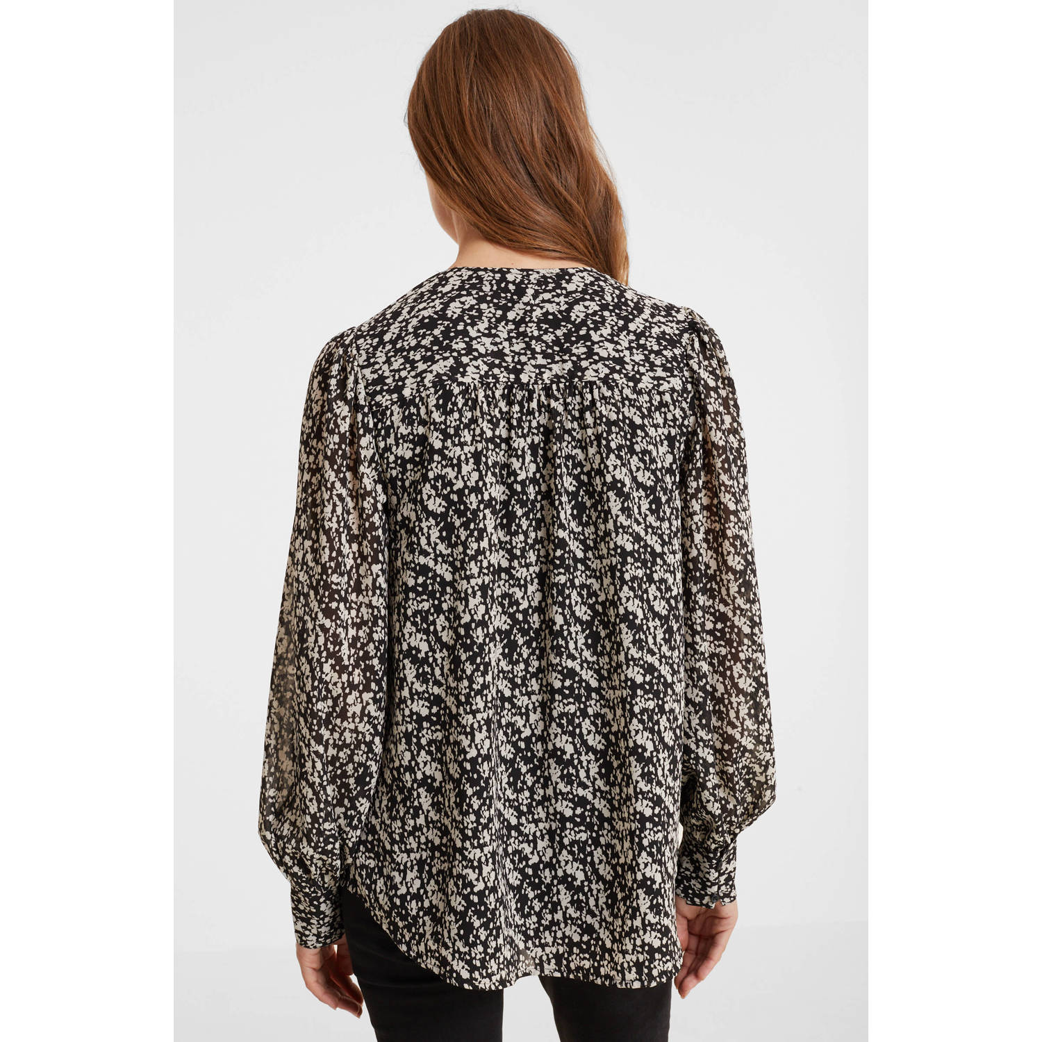 anytime geweven blouse met all over print