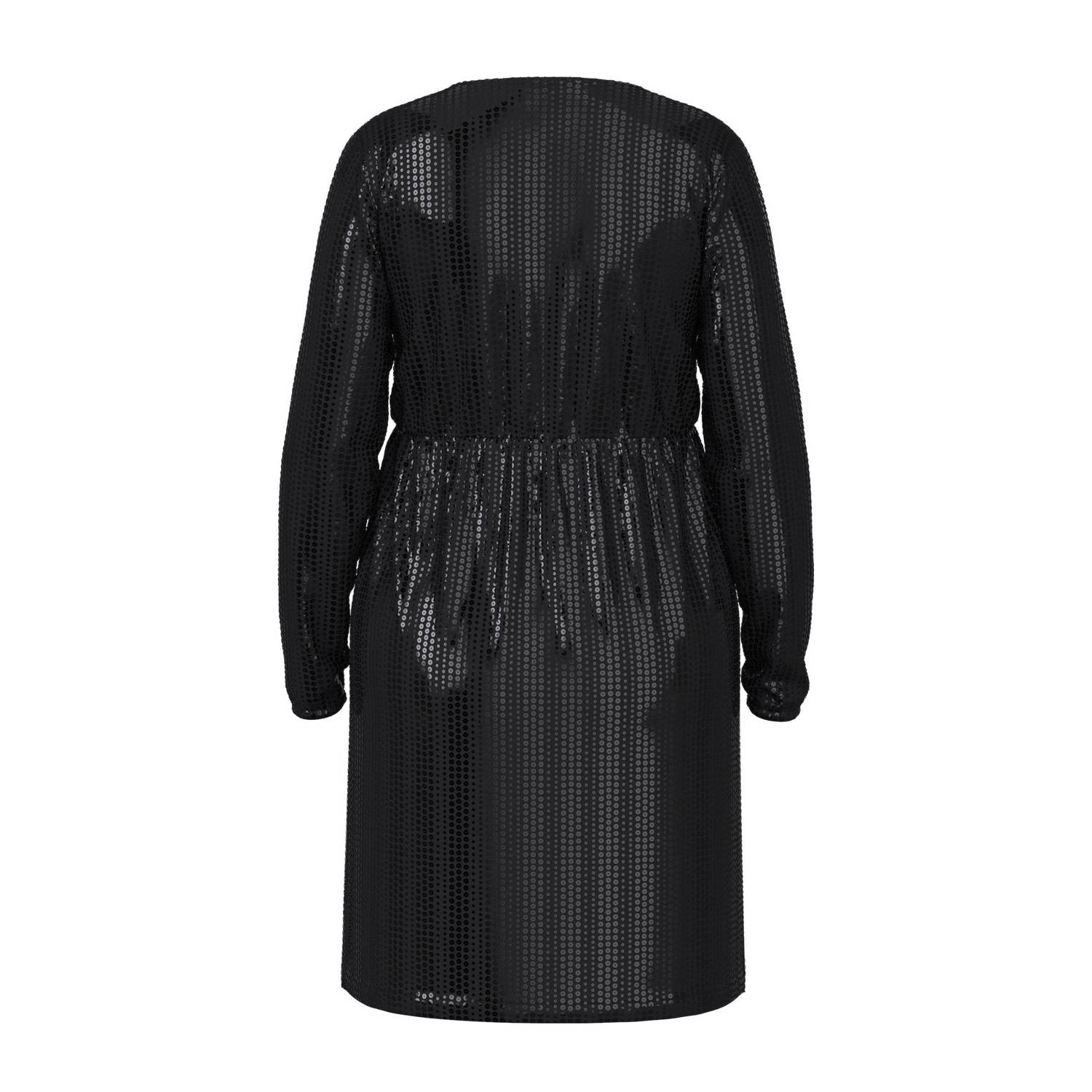 PIECES Maternity zwangerschapsjurk PMSIDDY met glitters zwart