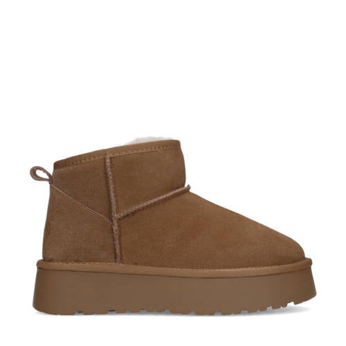 Sacha suède enkelboots cognac afbeelding