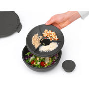 thumbnail: Brabantia Make & Take salade lunchkom 1,3 liter, kunststof - Dark Grey