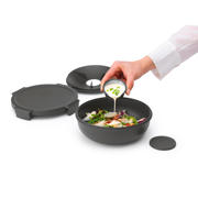 thumbnail: Brabantia Make & Take salade lunchkom 1,3 liter, kunststof - Dark Grey