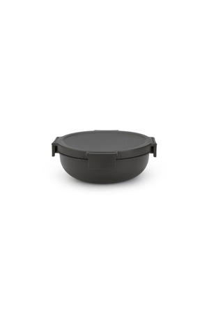 Make & Take salade lunchkom 1,3 liter, kunststof - Dark Grey