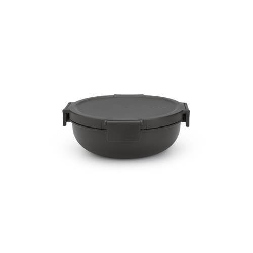 Brabantia Make & Take saladebak - 1,3 l - Kunststof - Dark Grey afbeelding