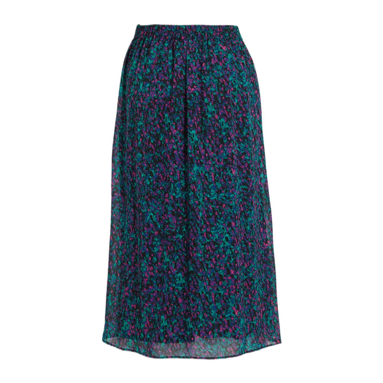 anytime midi rok met abstracte print