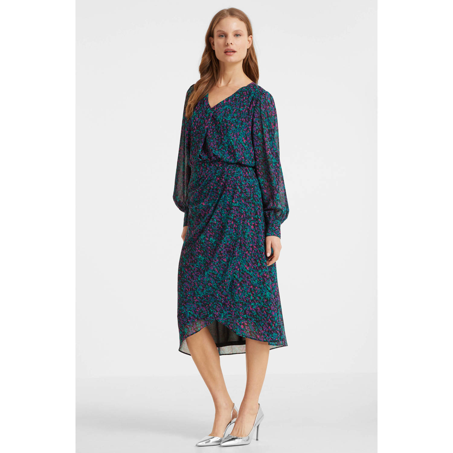 Anytime midi rok met abstracte print
