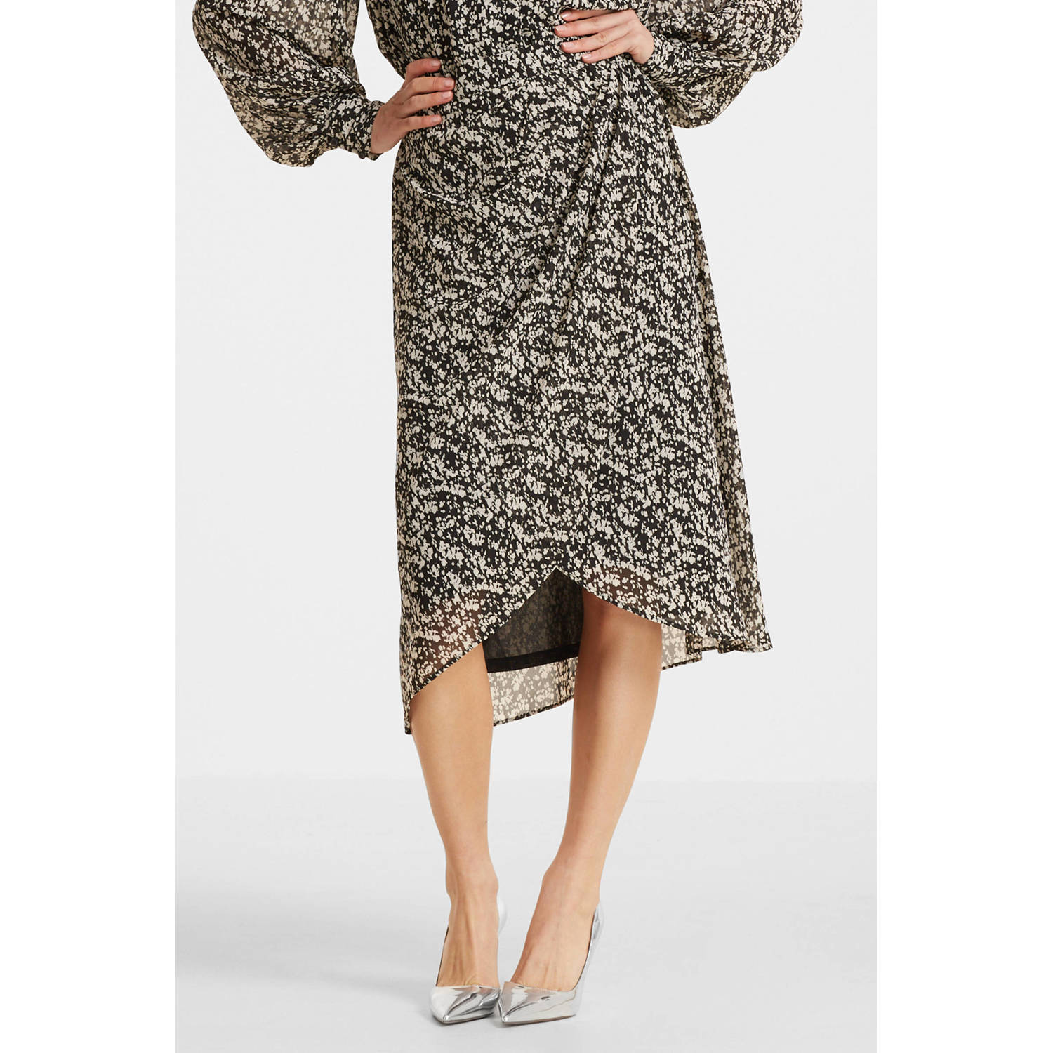 Anytime midi rok met all over print