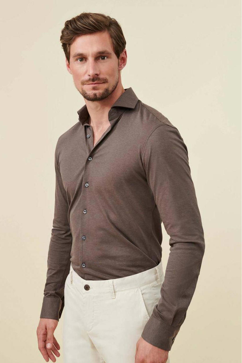 WE Fashion slim fit overhemd black