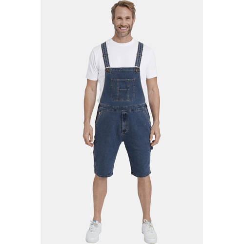 Jan Vanderstorm loose fit tuinbroek FOCKO Plus Size blauw afbeelding