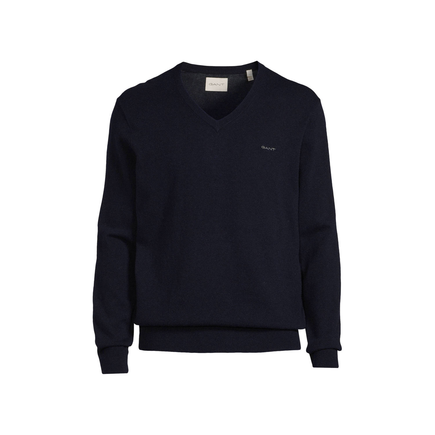 Gant Gebreide pullover van lamswolmix met V-hals