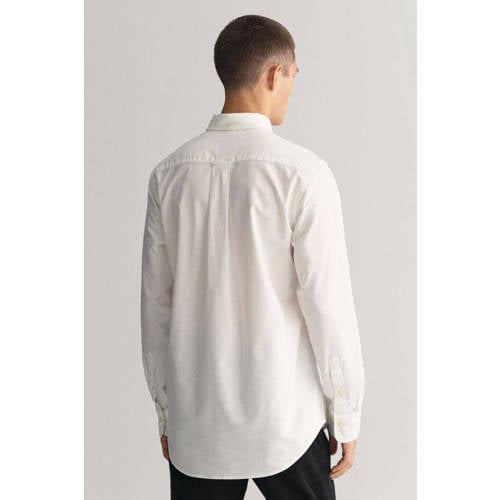 GANT regular fit overhemd met logo en borduursels white afbeelding