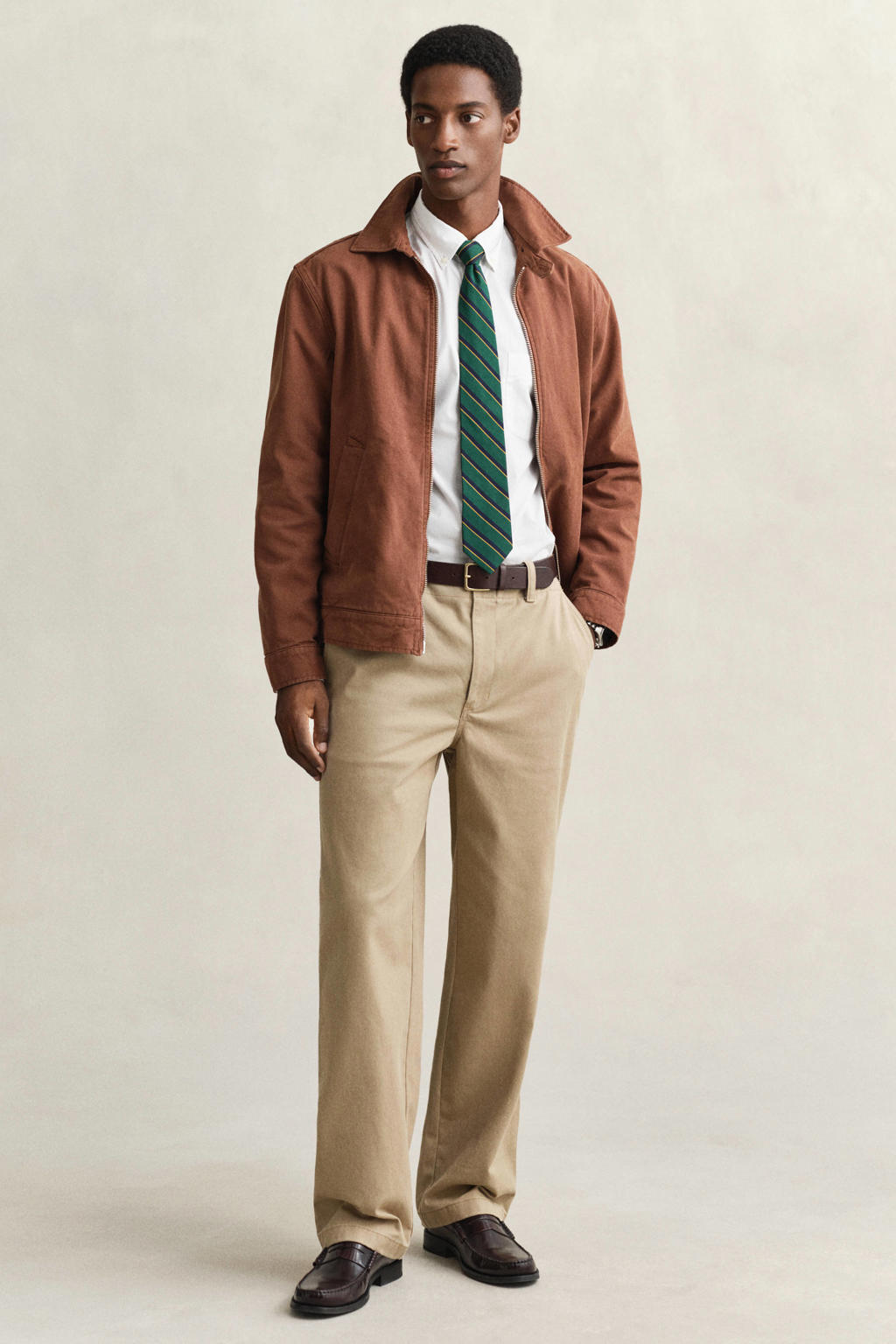 GANT regular fit poplin overhemd wit