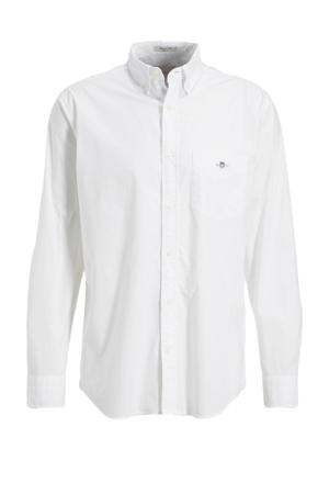 regular fit overhemd met logo en borduursels white